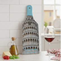 Pisa Tower glass cutting board