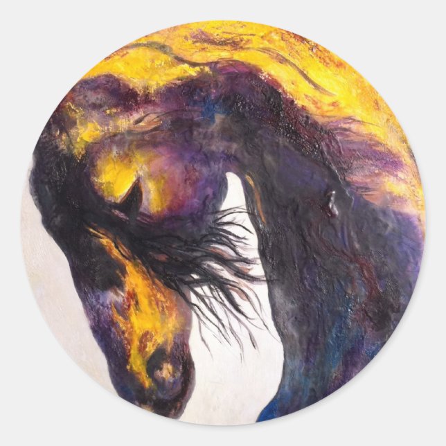 Piscean Eclipse Runt Klistermärke (Framsida)