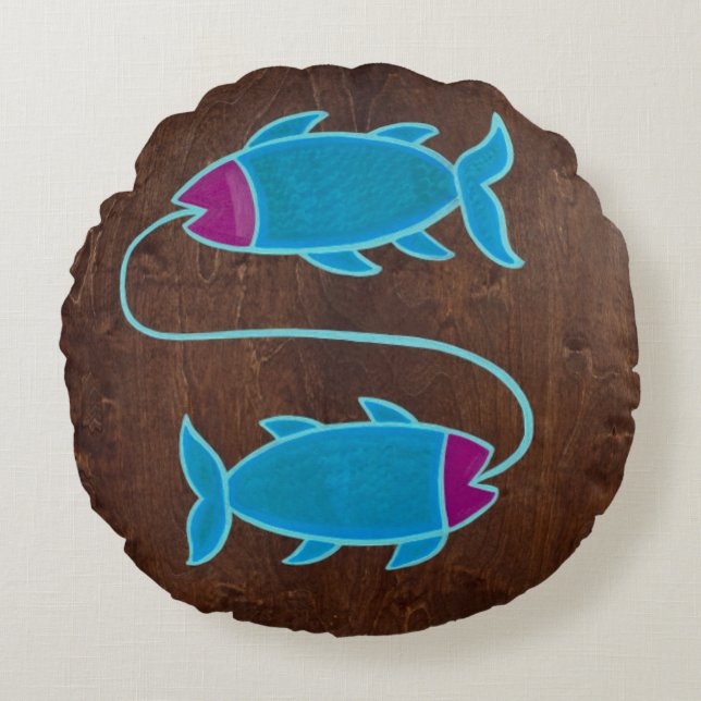 Pisces 2008 rund kudde (Framsidan)