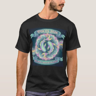 Pisces 2026 Zodiac Mandala | Water Sign Astrology  T Shirt