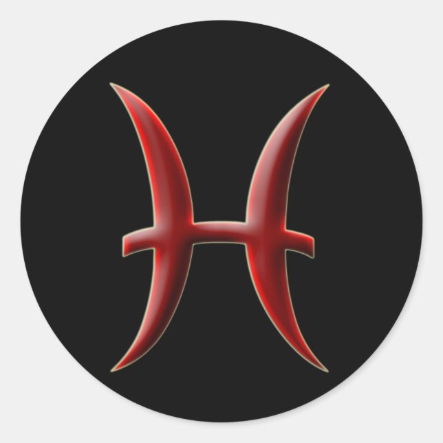 Pisces #2 runt klistermärke (Framsida)