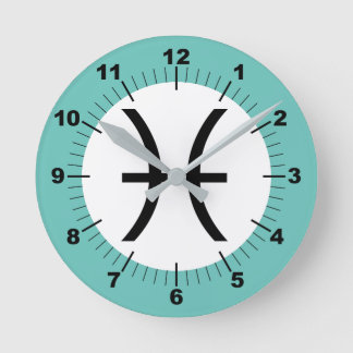 Pisces Acrylic Wall Clock Rund Klocka