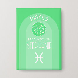 Pisces Anpassningsbar Birthday Zodiac - Modern des Knapp