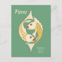 Pisces Art nouveau Zodiac-tecken CC1264 Astrology