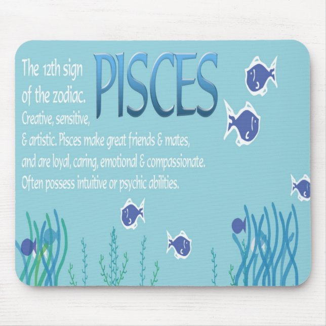 Pisces astrologi Mousepad Musmatta (Framsidan)