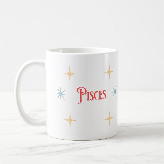 Pisces Astrological Sign Coffee Mugg (Vänster)