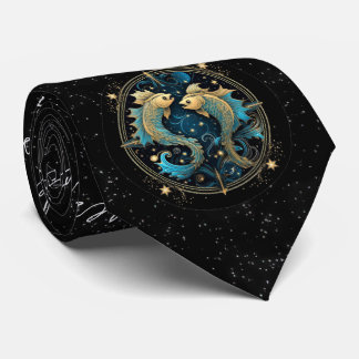 Pisces Astrological Sign Zodiac Neck Tie Slips