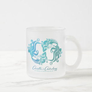 Pisces astrologimugg frostad glasmugg