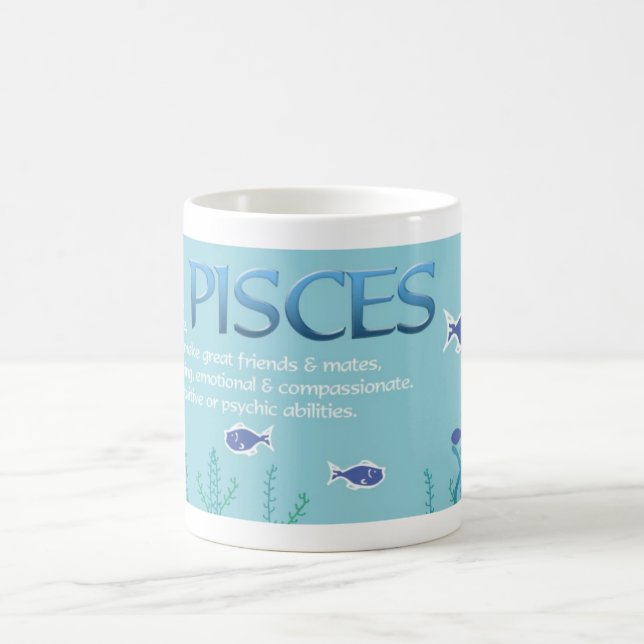 Pisces astrologimugg kaffemugg (Center)