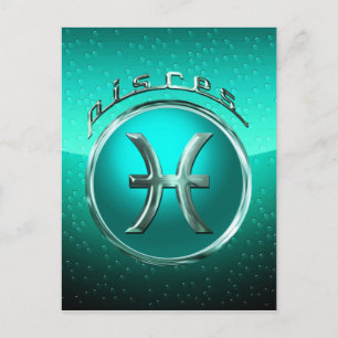 Pisces astrologiska tecken vykort
