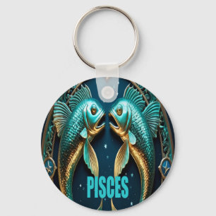 Pisces-astrologtecken Nyckelring