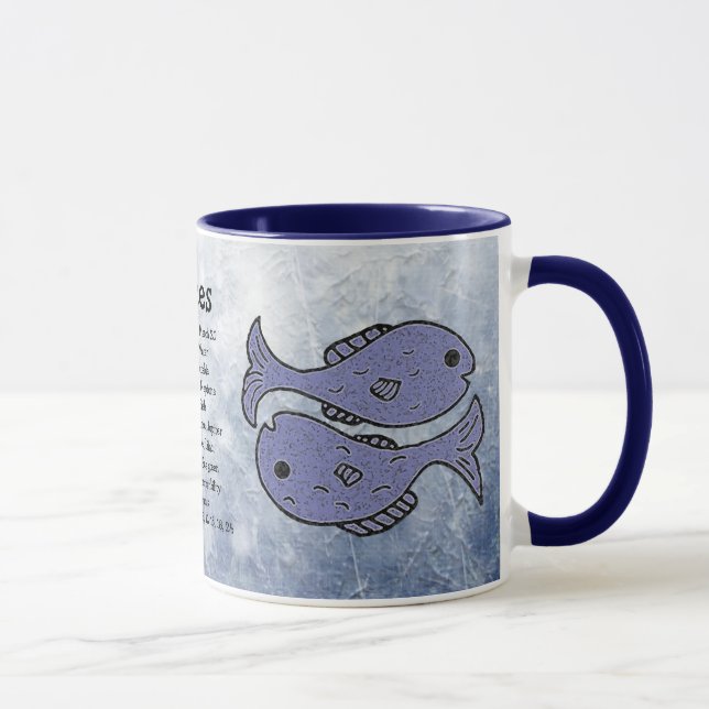 Pisces Astrology Horoscope Zodiac-tecken Mugg (Höger)