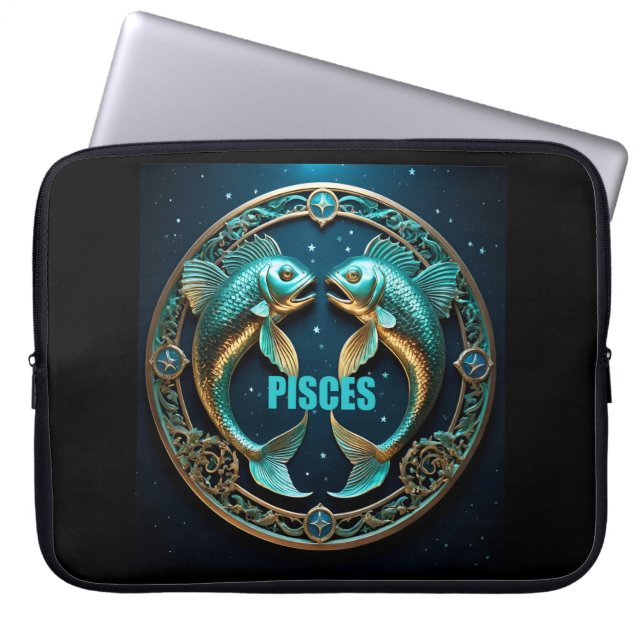Pisces Astrology Laptop Fodral (Framsidan)