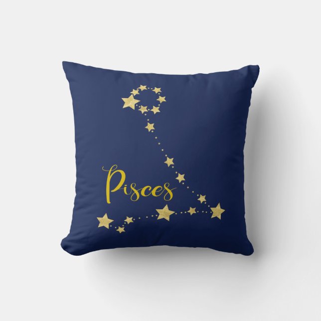 Pisces Astrology with Constellation of Stars Kudde (Framsida)