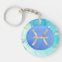 Pisces Astrology Zodiac Keychain - Dreamers Charm
