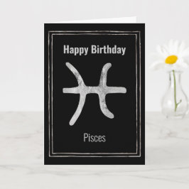 Pisces astrology zodiac silver Grattis på födelsed Kort