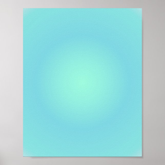 Pisces Aura Gradient Zodiac, Grönt Gradient Poster (Framsidan)