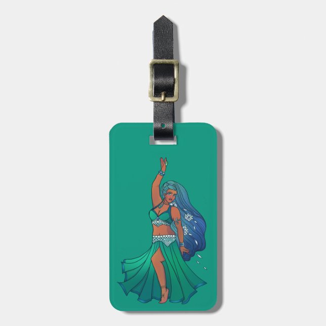 Pisces belly dancer guddess art bagagebricka (Vertikal Framsida)
