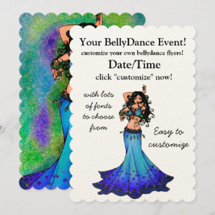 Pisces Belly Dancer Inbjudningar