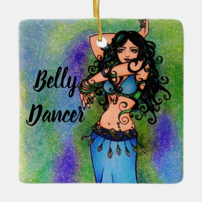 Pisces Belly Dancer Julgransprydnad Keramik (Framsida)