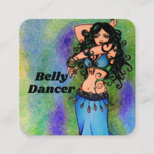 Pisces Belly Dancer Nyckelring Fyrkantigt Visitkort