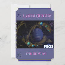 Pisces Birthday-inbjudan