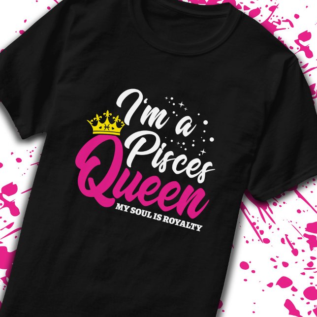 Pisces Birthday Queen Astrology Mars T Shirt (Skapare uppladdad)