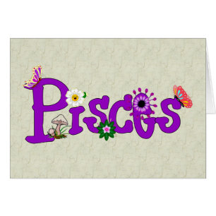 Pisces blommor OBS kort