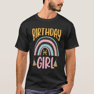 Pisces Boho Stil Bohemian Rainbow Zodiac T Shirt