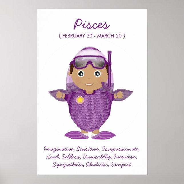 Pisces - Boy Horoscope Poster (Framsidan)