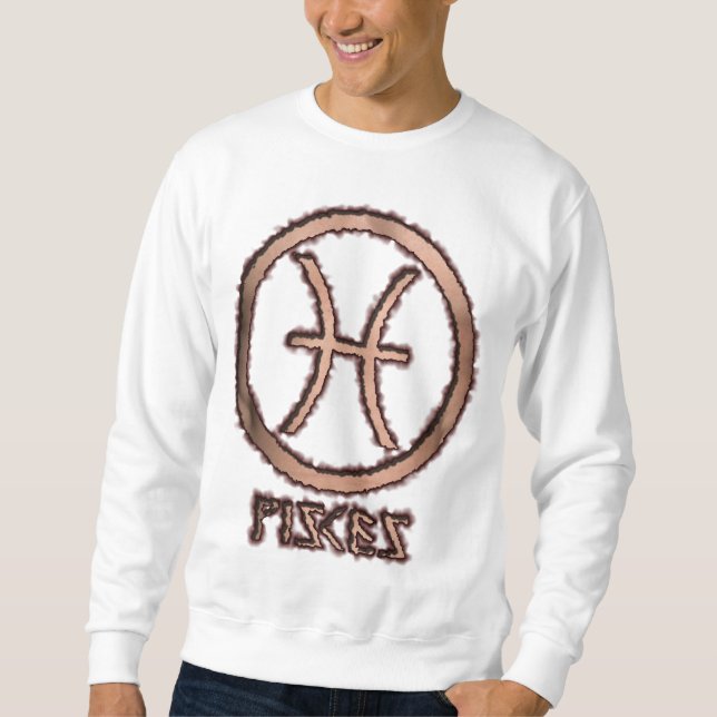 Pisces brände långärmad tröja (Framsida)