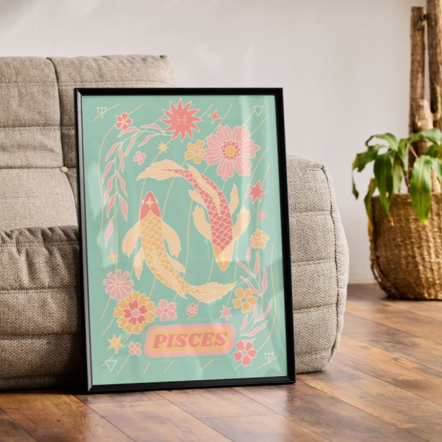 Pisces Celestial Zodiac Pastel Dreams Wall Art Poster (Skapare uppladdad)