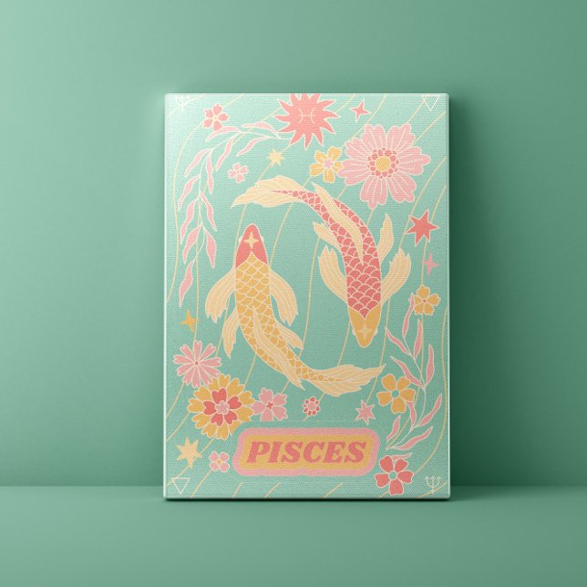Pisces Celestial Zodiac Pastel Dreams Wall Arts Canvastryck (Skapare uppladdad)