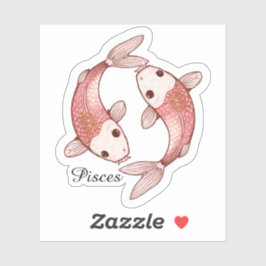 Pisces Celestial Zodiak Klistermärke - Tvillingfis Klistermärken