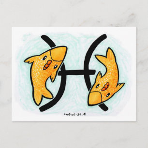 Pisces Chicken vykort