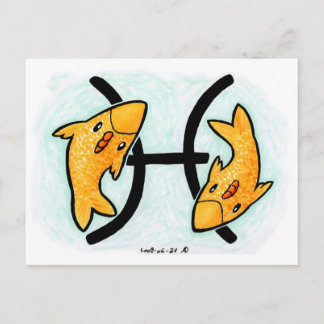 Pisces Chicken vykort