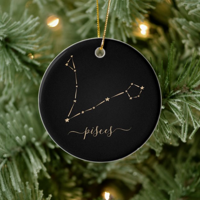 Pisces Constellation Ceramic Ornament (Träd)