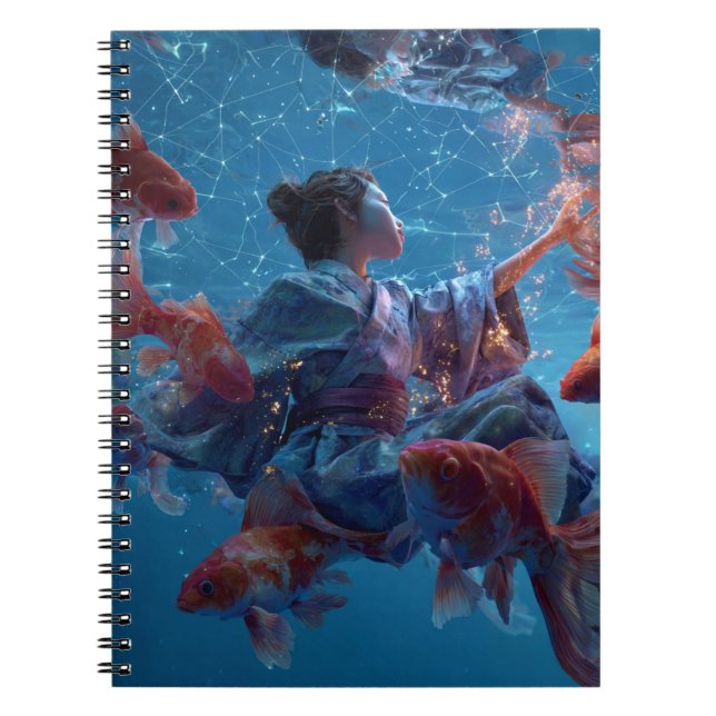 Pisces Constellation Dream Notebook Anteckningsbok (Framsidan)