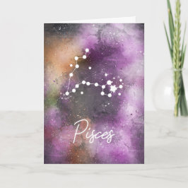 Pisces Constellation Zodiac Lila Galaxy Kort