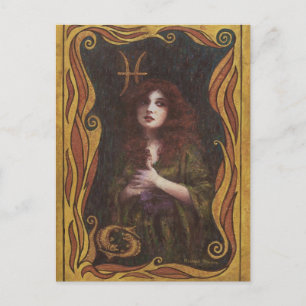 Pisces Decorative Figur Design Vykort