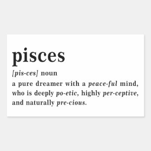 Pisces Definition Estetisk Astrologi Present Rektangulärt Klistermärke