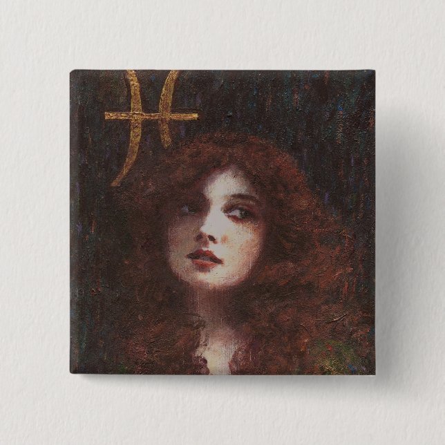 Pisces-dekorativ knapp (Framsida)