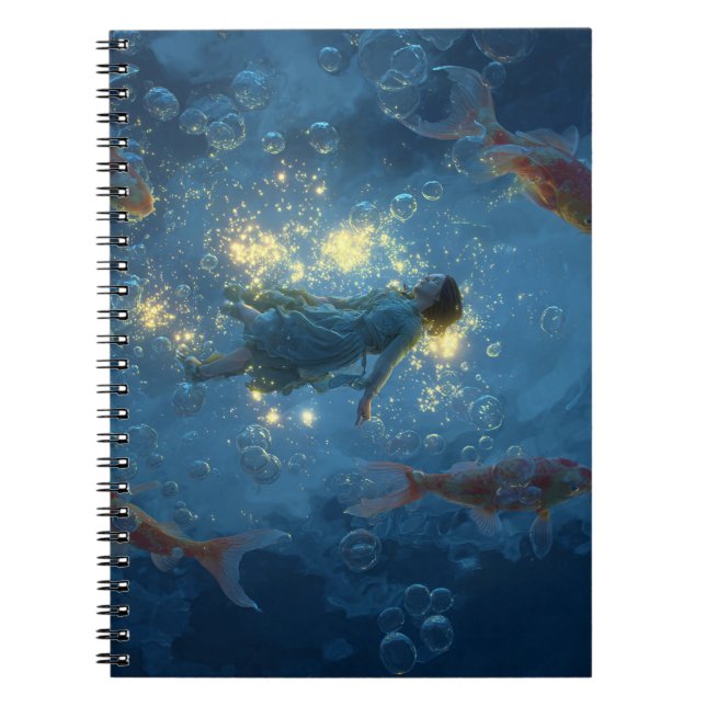 Pisces Dreamscape Notebook Anteckningsbok (Framsidan)