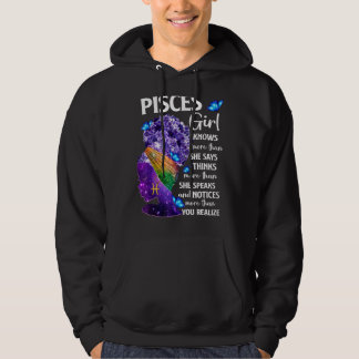 Pisces drottning Sweet as Candy Birthday for Black Hoodie