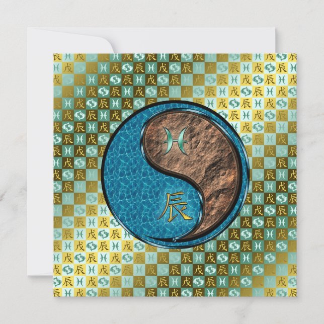 Pisces & Earth Dragon Kort (Framsida)