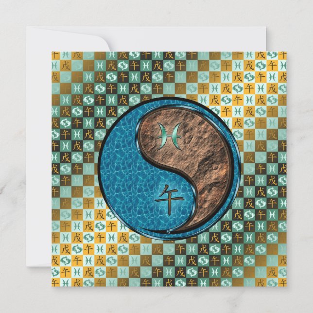 Pisces & Earth Horse Kort (Framsida)