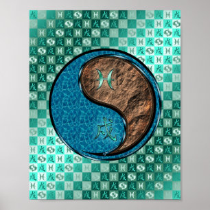 Pisces & Earth Hund Poster
