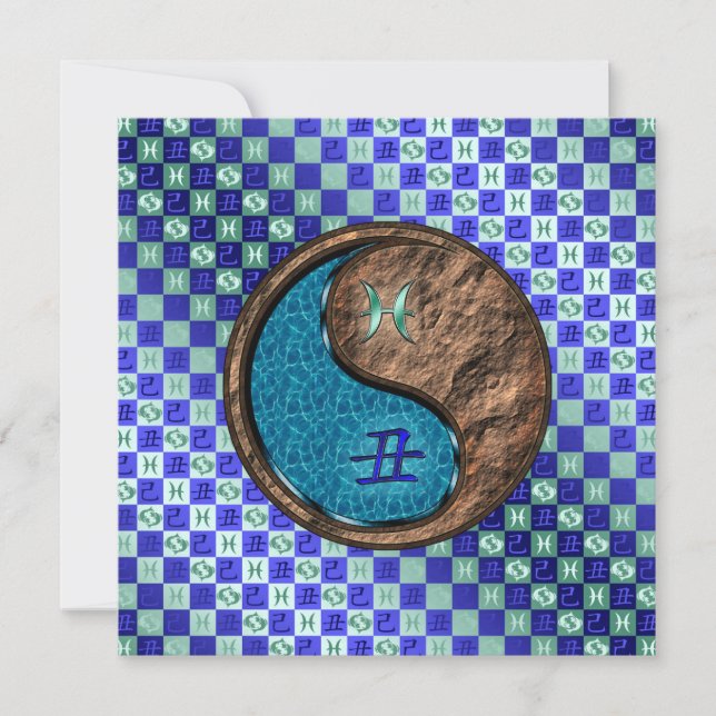 Pisces & Earth Ox Kort (Framsida)