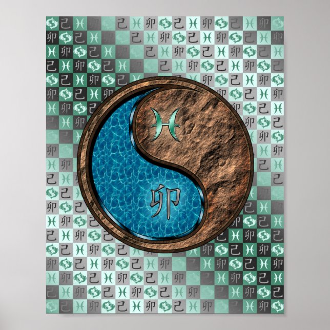 Pisces & Earth Rabbit Poster (Framsidan)