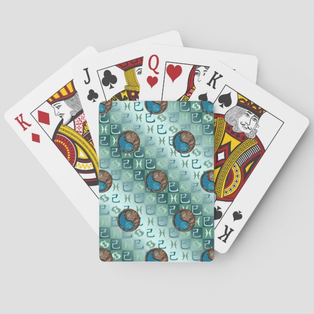 Pisces & Earth Snake Casinokort (Baksidan)